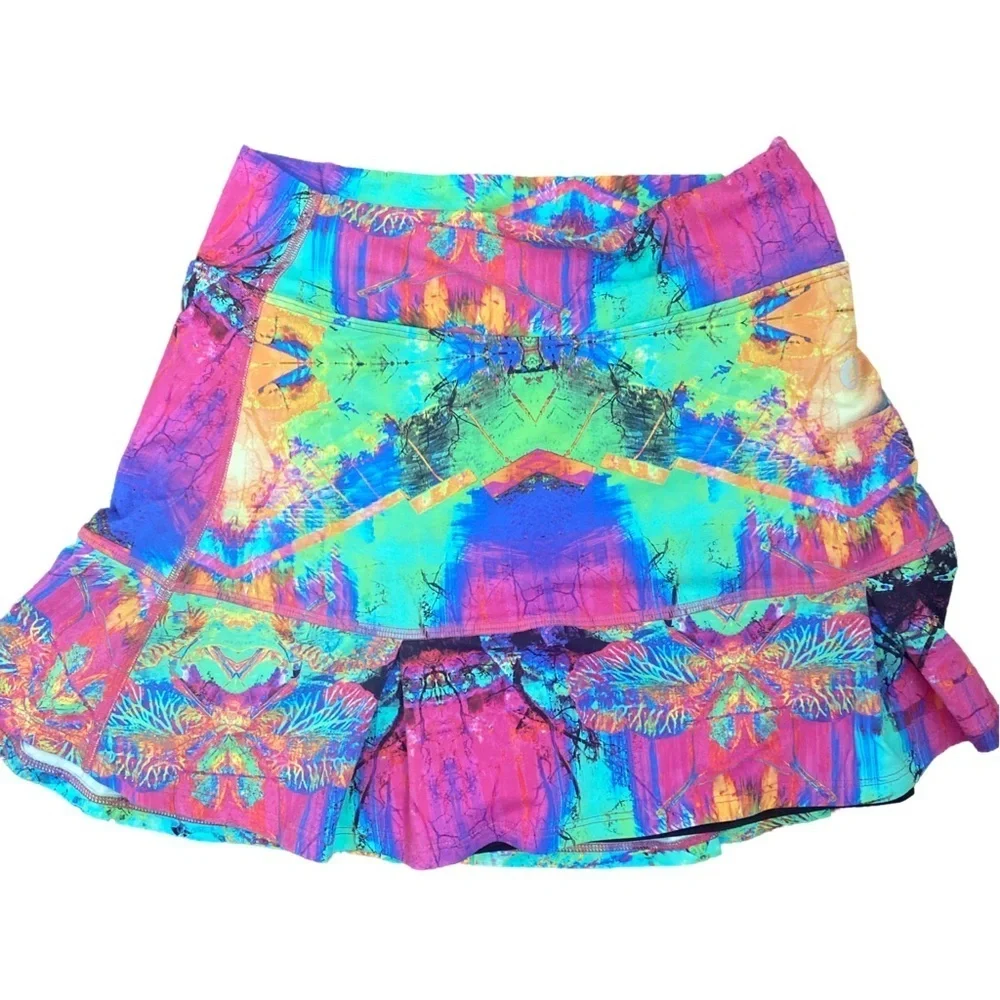 Donajo Skort - 1(S) blue green pink , polyester spandex